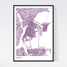 Load image into Gallery viewer, Macau City Map Print