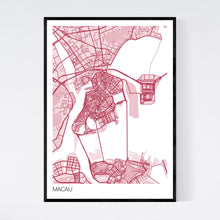 Load image into Gallery viewer, Macau City Map Print