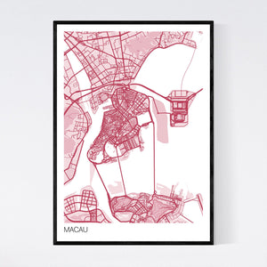 Macau City Map Print