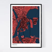 Load image into Gallery viewer, Macau City Map Print