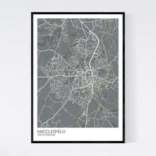 Load image into Gallery viewer, Macclesfield Town Map Print