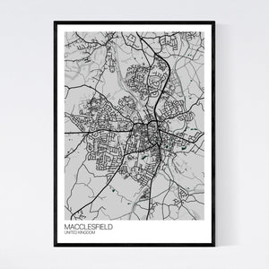 Map of Macclesfield, United Kingdom