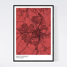 Load image into Gallery viewer, Macclesfield Town Map Print