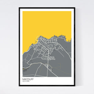 Macduff Town Map Print