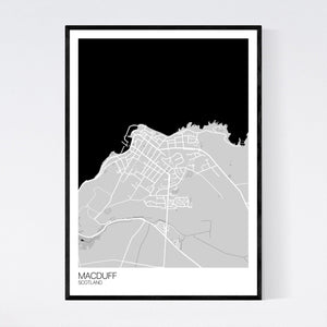 Macduff Town Map Print