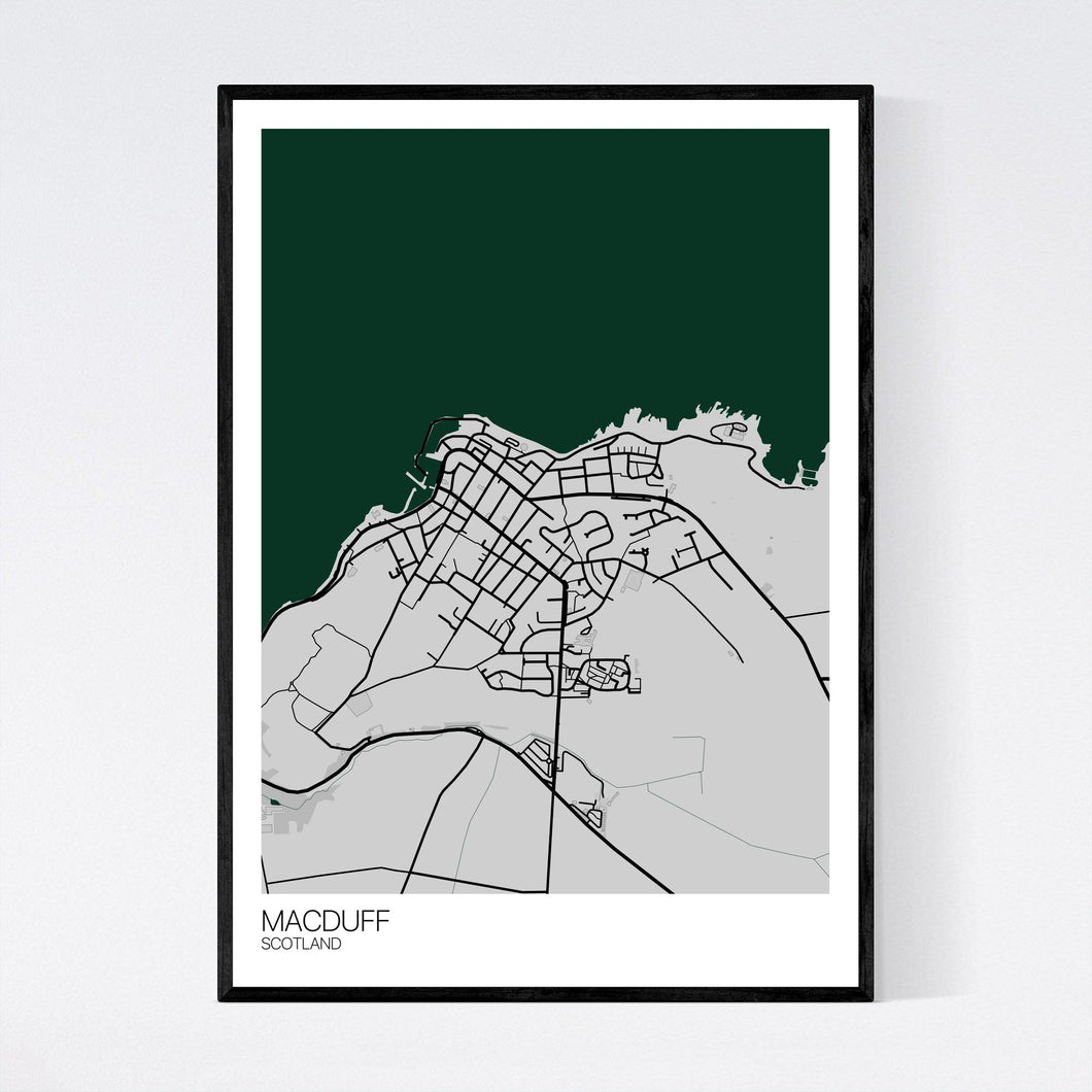 Macduff Town Map Print