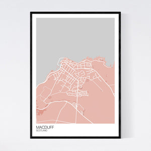 Macduff Town Map Print