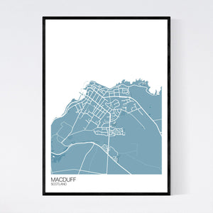 Macduff Town Map Print