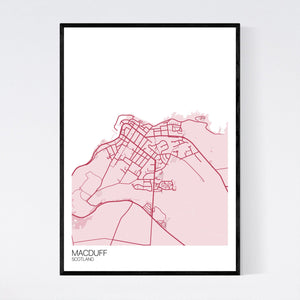 Macduff Town Map Print