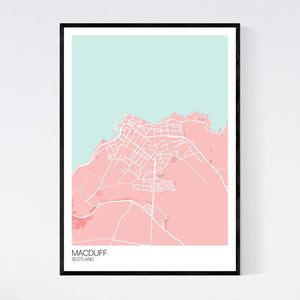 Macduff Town Map Print