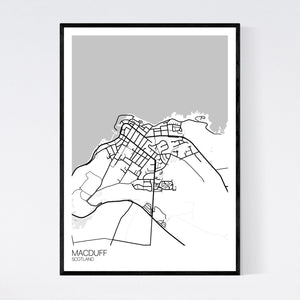 Macduff Town Map Print