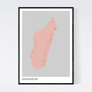 Madagascar Country Map Print