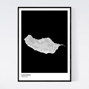 Madeira Island Map Print