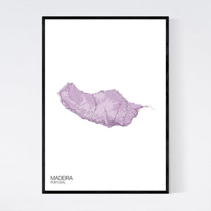 Madeira Island Map Print