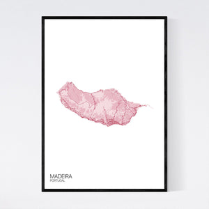 Madeira Island Map Print