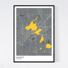 Load image into Gallery viewer, Madison City Map Print