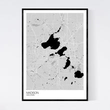 Load image into Gallery viewer, Madison City Map Print