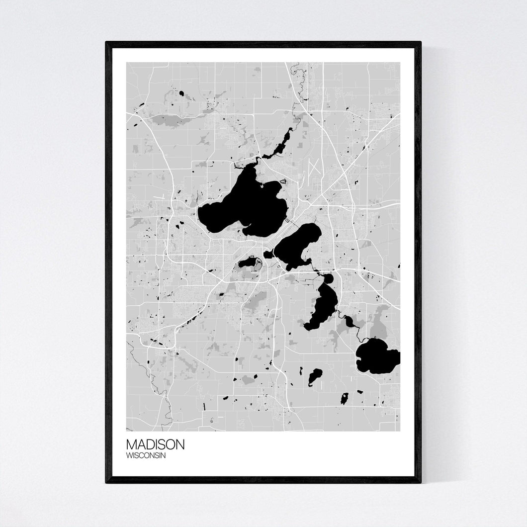 Madison City Map Print