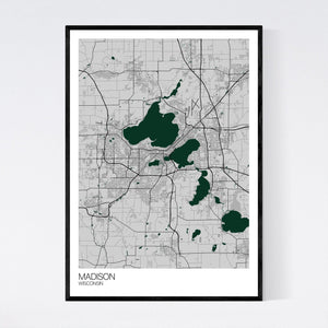 Map of Madison, Wisconsin