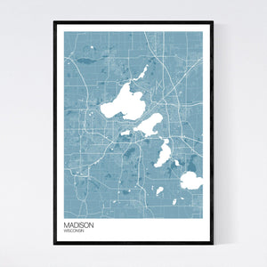 Madison City Map Print