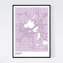 Load image into Gallery viewer, Madison City Map Print