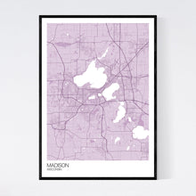 Load image into Gallery viewer, Madison City Map Print