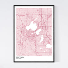 Load image into Gallery viewer, Madison City Map Print