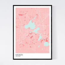Load image into Gallery viewer, Madison City Map Print
