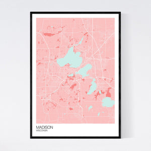 Madison City Map Print