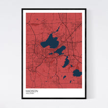 Load image into Gallery viewer, Madison City Map Print