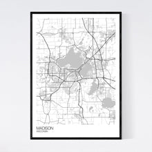 Load image into Gallery viewer, Madison City Map Print