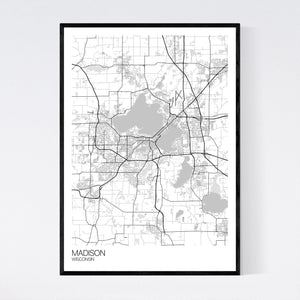 Madison City Map Print