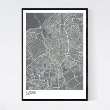 Load image into Gallery viewer, Madrid City Map Print