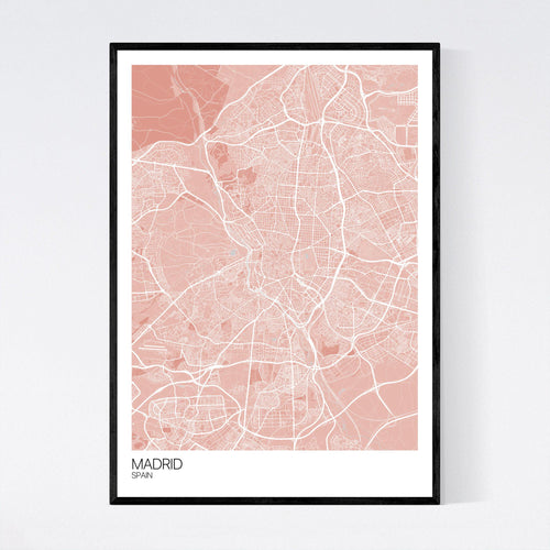 Map of Madrid, Spain