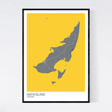 Load image into Gallery viewer, Mafia Island Island Map Print