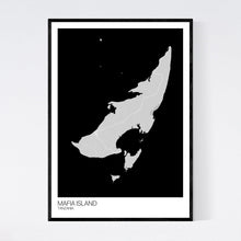 Load image into Gallery viewer, Mafia Island Island Map Print