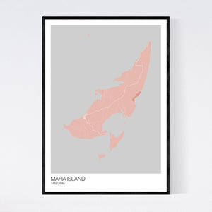 Map of Mafia Island, Tanzania
