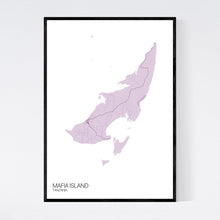Load image into Gallery viewer, Mafia Island Island Map Print