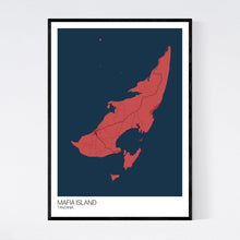 Load image into Gallery viewer, Mafia Island Island Map Print
