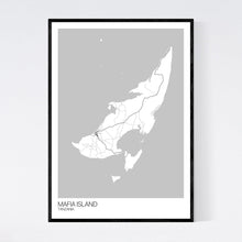 Load image into Gallery viewer, Mafia Island Island Map Print