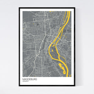 Magdeburg City Map Print