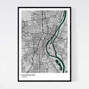 Magdeburg City Map Print