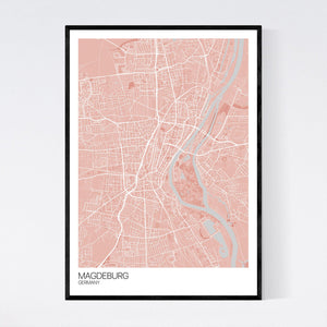 Magdeburg City Map Print