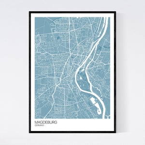 Magdeburg City Map Print