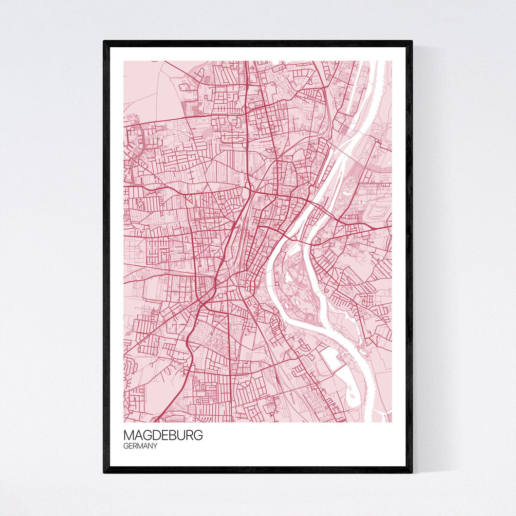 Magdeburg City Map Print
