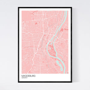Magdeburg City Map Print
