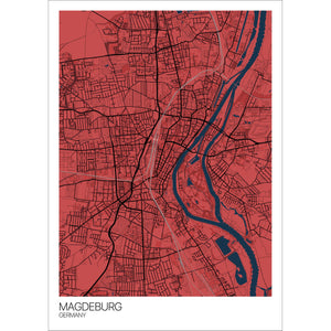 Map of Magdeburg, Germany
