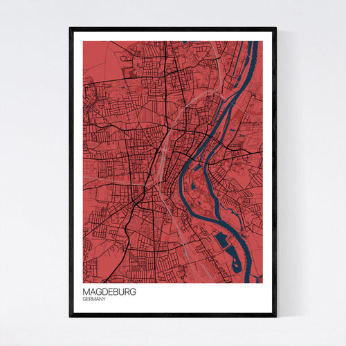 Map of Magdeburg, Germany