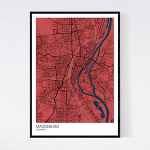 Map of Magdeburg, Germany