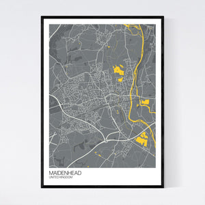 Maidenhead City Map Print